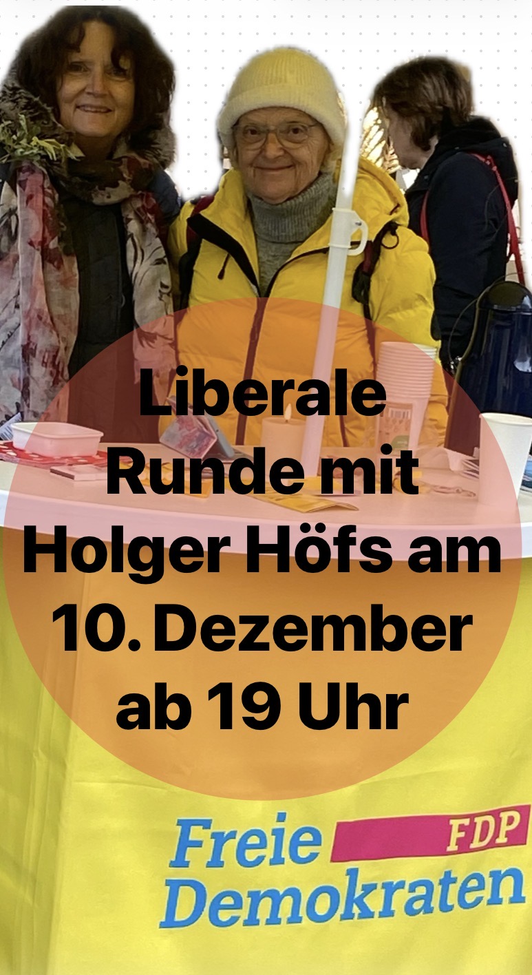 Einladung Liberale Runde mit Holger Höfs im weihnachtlichen Rahmen